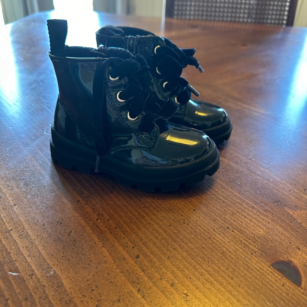 Little girl black boots